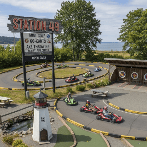 Mini Golf, Go-Karts & Axe Throwing (Station 49)